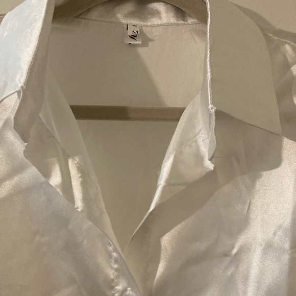 W H M Women’s Silk Satin Casual L/S Shirt - Picture 2 of 13